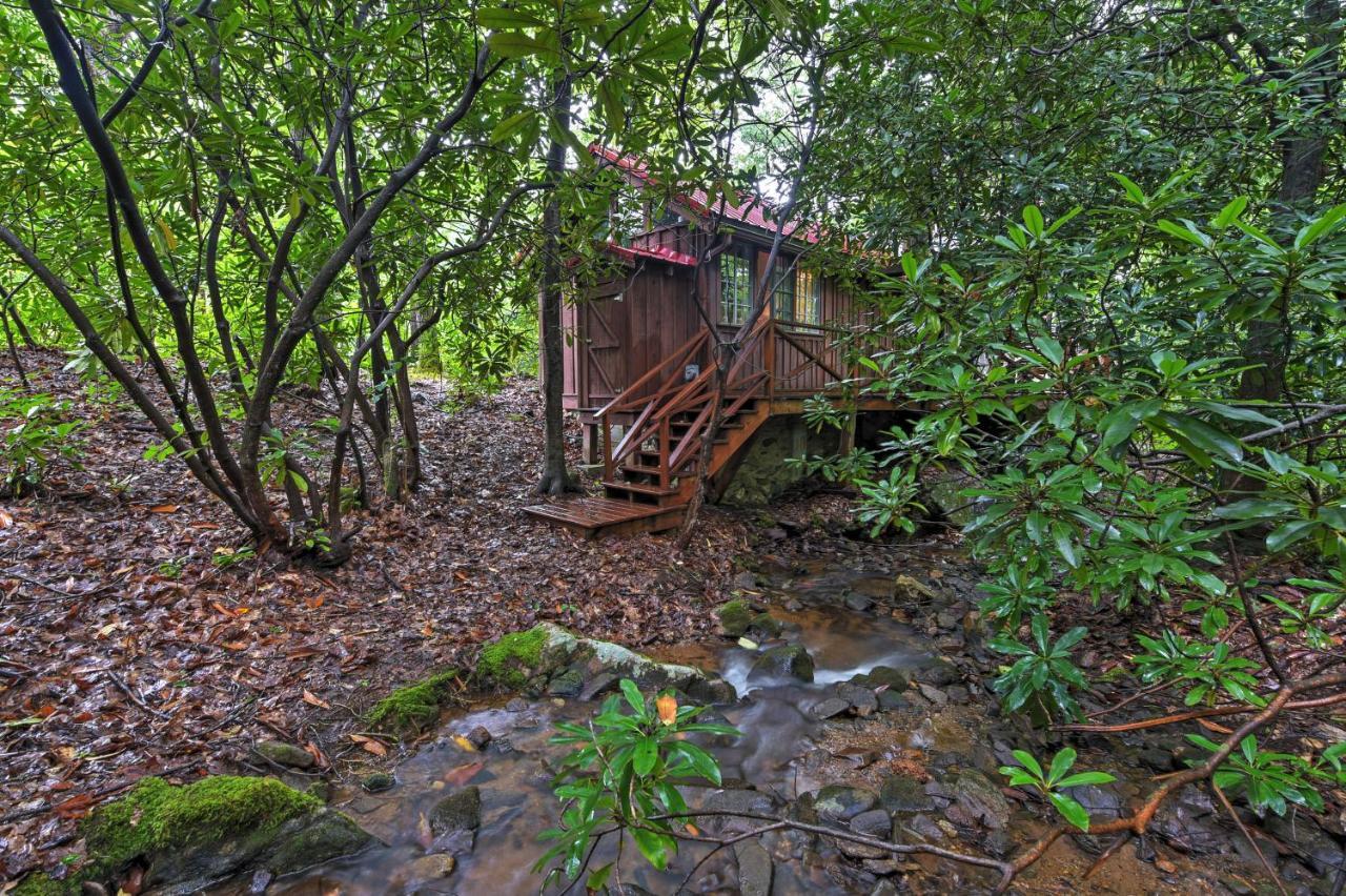 Serene Creekside Cottage Near Asheville Fire Pit Candler المظهر الخارجي الصورة